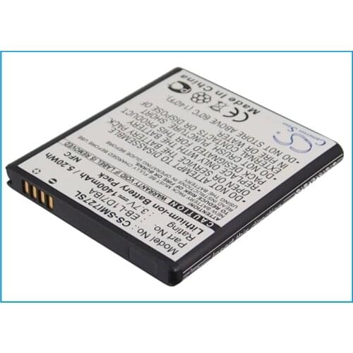 CS 1400mAh/5.18Wh battery for AT&T Galaxy S 2 Skyrocket 4G,Galaxy SII Skyrocket 4G,SGH-I727,Skyrocket EB-L1D7IBA