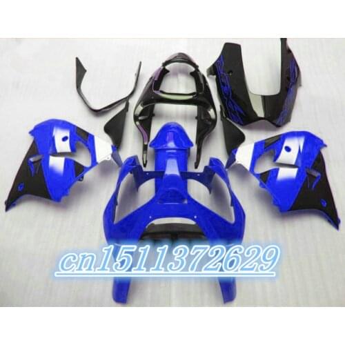 Dor-hot sales KAWASAKI ZX9R NINJA 2002-2003 blue white black Body ZX-9R ZX 9R 02 03 ZX9 R 2002 2003 Fairing Kit for D