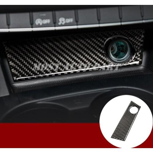 Carbon Fiber Console Cigarette Lighter Frame Trim Cover For Audi A4 S4 2016-2021 Car accesories interior Car decoration