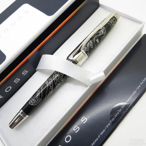 Cross AT0125-14 Snake Black Lacquer Roller Pen | Cross Pen | İsme Special Pen