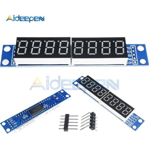MAX7219 LED Dot Matrix 8 Digit 7-segment Digital Tube Display Control Module 3.3V 5V Microcontroller Driver For Arduino