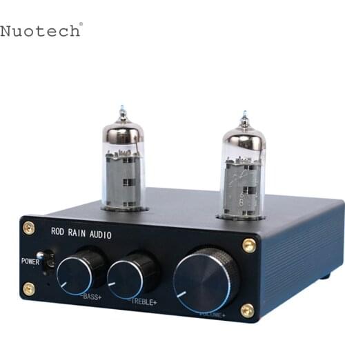 Nuotech Mini Preamp 6J5/6K4 Vacuum Tube HIFI Tube Amplifier with Treble and Bass Adjustment