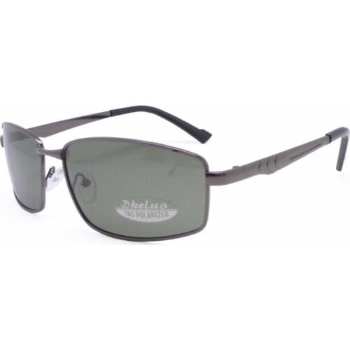 Fashion timeless TAC polarized UV400 shield shape metal sunglasses with Embossed travel sun glasses for men