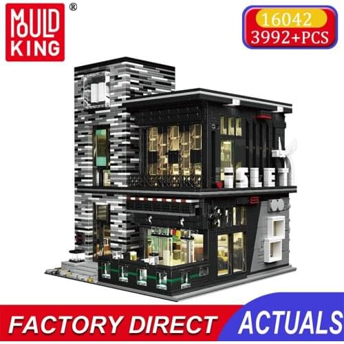 Model Mould King PUB-Restaurant Modular Educational Toys Toys for Children Streetview Bricks Building Blocks Moc City Kids