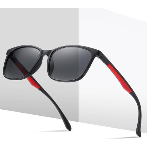 Hot Selling Simple Square Frame Fashion Men Double Color Temples Outdoor Clear Vision Polarized Sunglasses JD2009