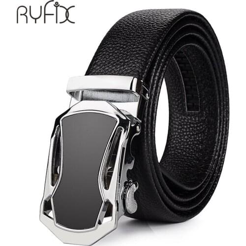 Real Genuine Leather Male Belt Automatic Buckle Business Belts For Men Girdle Wide Belt Waistband ceinture masculino NS39