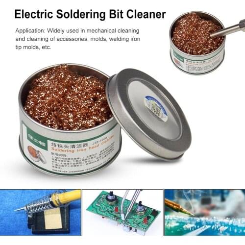 Latest Electric Soldering Bit Cleaner Desoldering Tin Wire Mesh Filter For Machine Parts Molds Welding Iron Tips Cleaning Ball
