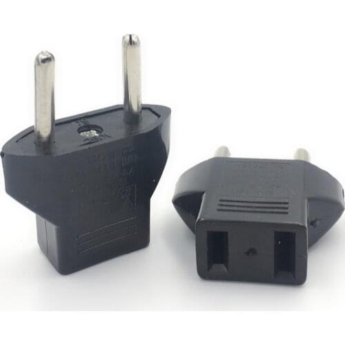 Wholesale white black small 2p Euro power adaptor plug converter japan china us to eu wall electrical outlet adapter plug