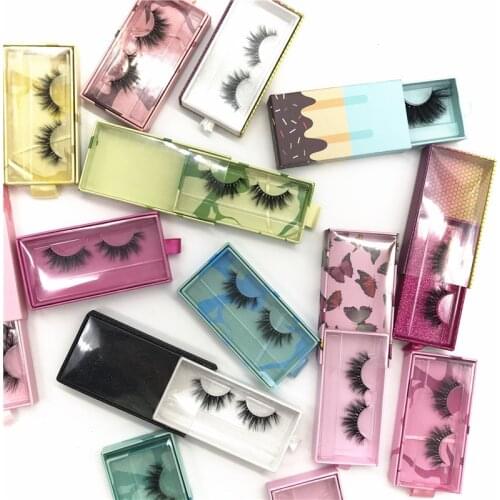 Wholesale Eyelashes Packaging free logo Drawer Paper Box free logo Butterfly honeycomb Lashes box bulkPhone Packaging makeup