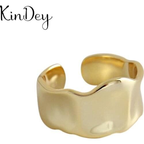 Personality Gothic Vintage Irregular Chains Rings For Women Bridal Wedding Engagement Punk Resizable Antique Rings Rock Jewelry