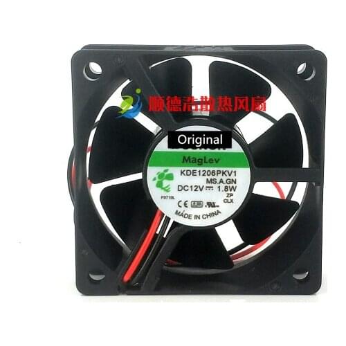 Original 100% working KDE1206PKV1 MS.AF.GN DC 12V 1.8W 3-Wire 60x60x20mm Server Cooling Fan