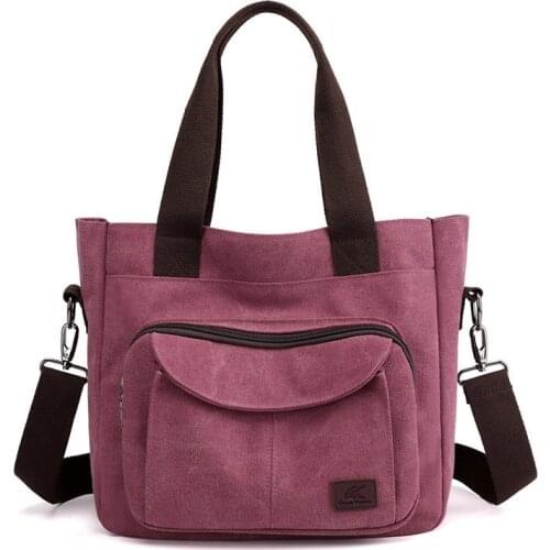 Simple Soft Canvas Bag Large Capacity Women Shopping Bag Ladies Daily Use Handbags Casual Travel Beach Bag Tote Top-handle Bag