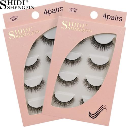 SHIDISHANGPIN Mink Eyelashes Natural Fake Eyelashes 3D Mink Lashes False Eyelashes Cilios 3d False Lashes Fake Eyelash Maquiagem