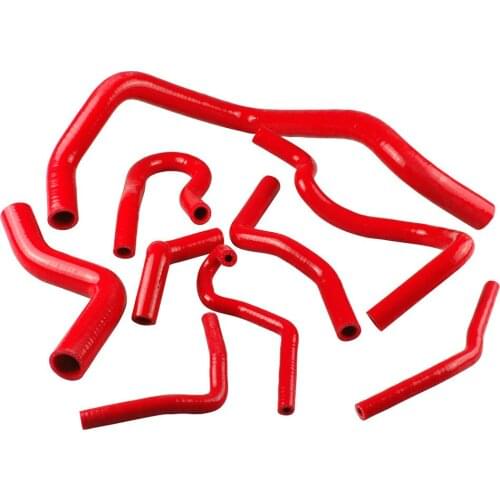 For Honda Civic D15 D16 Sohc EG/EK 1992-2000 9PCS Red/Blue/Black Silicone Radiator Hose Kit