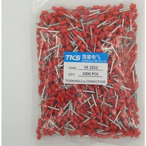 E1012 18 AWG 1.0 mm2 bootlace Ferrules for pre Tubular Wire terminal connector