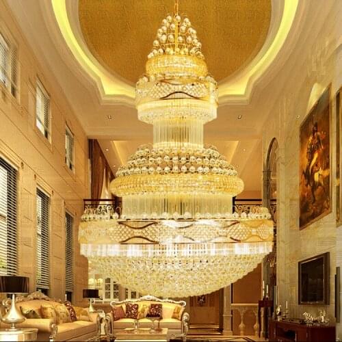 Modern crystal lamp lighting Bedroom lamp Hall lamps luxury hotel lamp light lobby Gold LED Chandeliers art deco chandelier