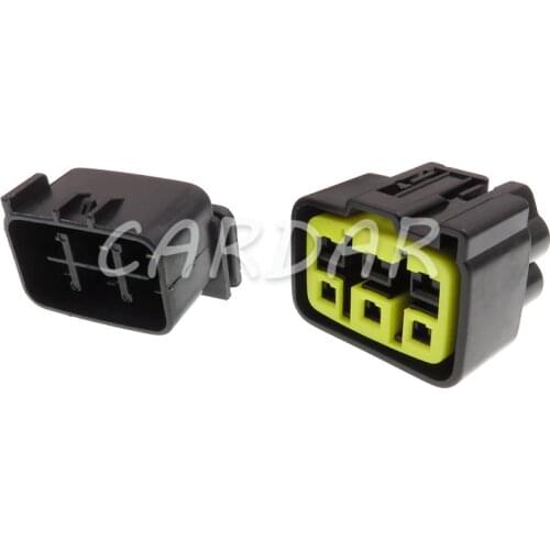 1 Set 6 Pin FSW-C-6F-B Wire Harness PCB Socket Waterproof Automotive MotoCycle Connector