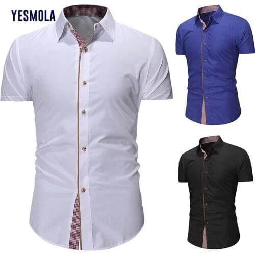 YESMOLA 2021 New Summer Casual Polo Men Turn-over Collar Fashion Casual Slim Breathable Solid Color Business Mens Polo Shirt
