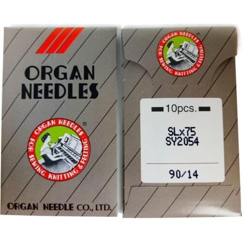 Serie de agujas de Overlock ORGAN Singer 14U, aguja serger SY2054 SLx75 Pfaff Hobbylock 756 #11 14