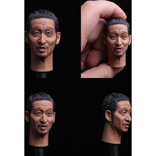 1/6 Asian soldier puppet male head carving hunt Hengji Jingji Tanaka Bangwei yellow ape in stock