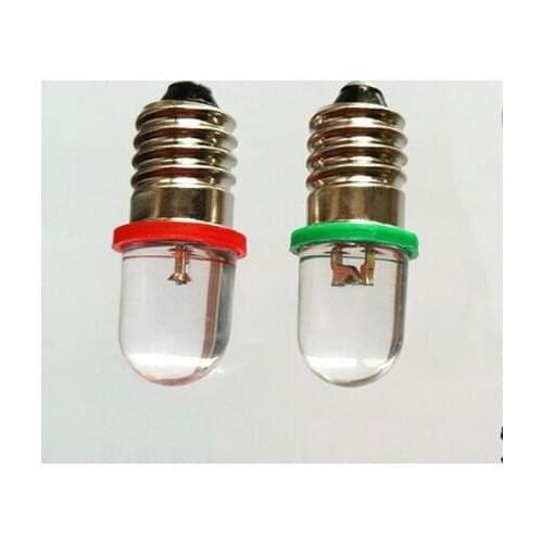 2000pcs E10 led bulb E10 DC 6V 12V Instrument bulb E10 Indicator bulb Old fashioned flashlight bulb