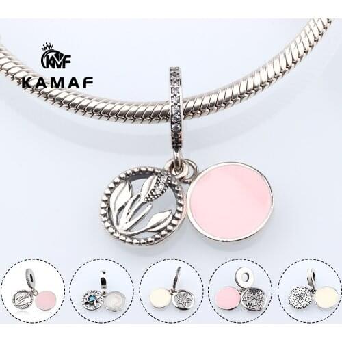 2020 S925 Silver Jewelry Originality Fund Diy Bracelet Pendeloque Cut Parts Pink Hollow Out Series Of Ornaments