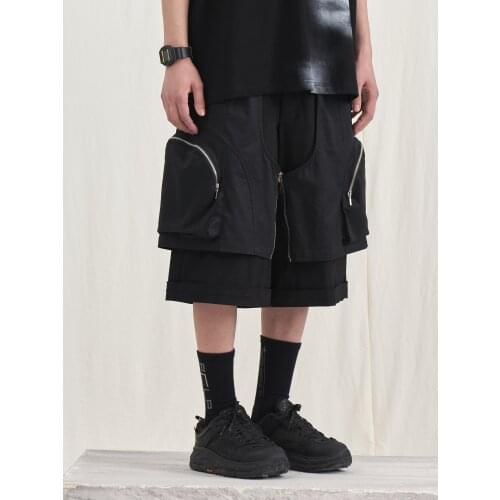 2021 Men Women Hair Stylist Original design Street Deconstructing detachable zipper casual Shorts plus size costumes 27-46