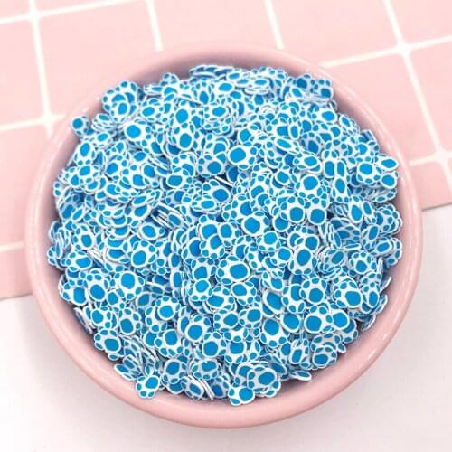 50g Cat Paw Animal Claw Slice Clay Sprinkles for Crafts Scrapbooking DIY Crystal Mud Filling Nail Art Decoration 5mm