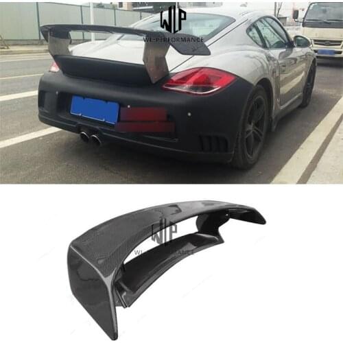 987 High Quality FRP / Carbon Fiber Car Body Kit Rear Trunk Spoiler Lip Wing For Porsche Boxster 987 Car Styling 06-12