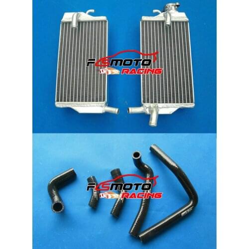 Aluminum Radiator + BLACK Hose For Honda CR250 CR250R CR 250 R 2002 2003 2004 CR-250 250R 02 03 04 RED BLUE