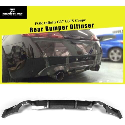 Auto Car Rear Bumper Lip Diffuser for Infiniti G37 G37S Coupe 2-Door 2009 - 2013 Base Coupe Journey Sedan Carbon Fiber / FRP