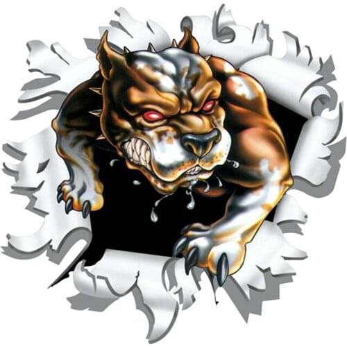 Fuzhen Boutique Decals Exterior Accessories Tiger In The Bullet Hole Colorful Car Sticker Funny Stickers Styling Removable Decal