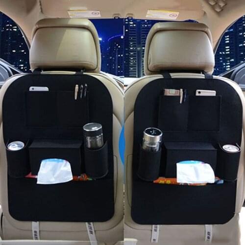 40 x 56cm Black Car Seat Back Multi-Pocket Food Storage Bag Backseat Cover Organizer Holder Accessories Car-styling