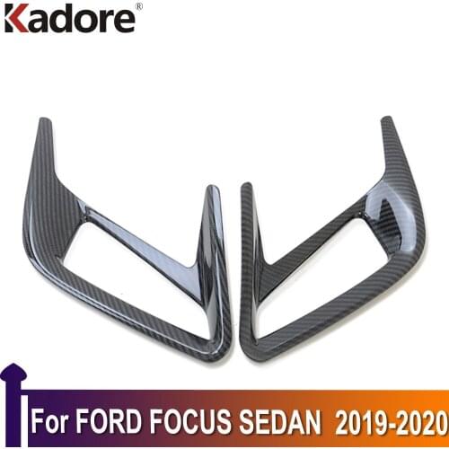 For Ford Focus 2019 2020 Sedan Chrome Carbon Fiber Rear Fog Light Lamp Cover Sticker Decoration Trim Exterior Accessories