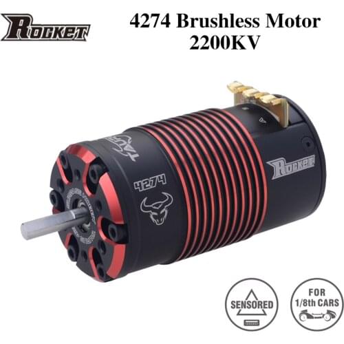Hot Sale Rocket 4268 4274 V2 2700KV 2200KV Sensored Brushless Motor for 1/8 RC Car On-road Off-road Buggy &Monster Tuck