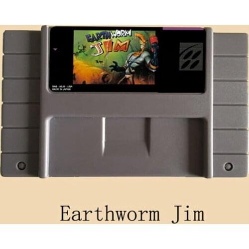 Earthworm Jim 16 bit Big Gray Game Card For NTSC Game Player 10pcs