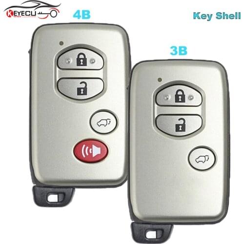 KEYECU Smart Remote Key Shell Case 3/4 Button Fob for Toyota SUV FCCID: HYQ14ACX