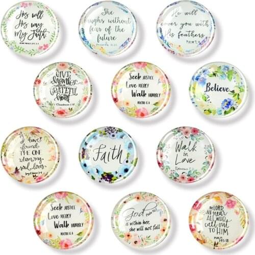 Holy Bible Verse Sticker Fridge Magnet "believe" "faith" Scripture Refrigerator Magnetic Decor To Christian Religion Gifts