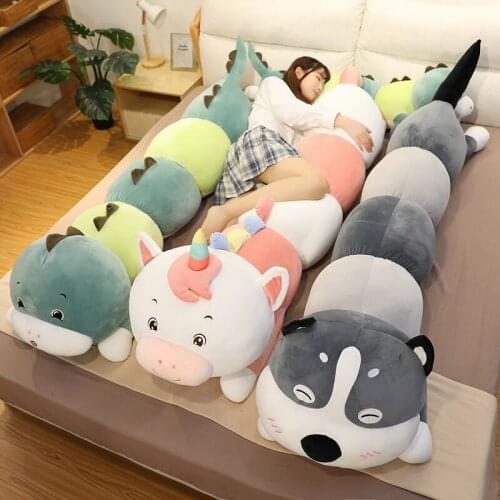 New Huggable Big Long Cute Dinosaur Plush Toy Soft Cartoon Animal Angel Stuffed Doll Boyfriend Pillow Kids Girl Birthday Gift