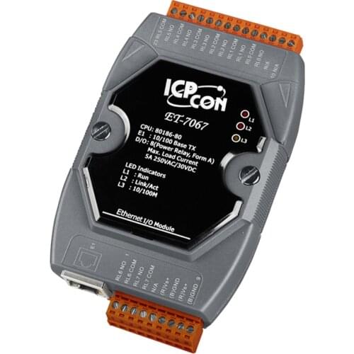 New Original Spot Photo For ET-7067 8-Channel A-Type Power Relay Digital Output Ethernet I/O Module