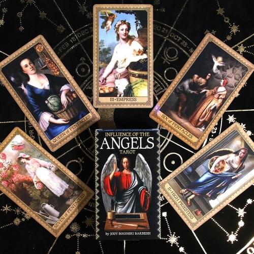 The Influence Of The Angels Tarot 78 Card deck With Pdf Guidebook Poker Size Friends Tarot Arcanum Dreams Mystic Mondays