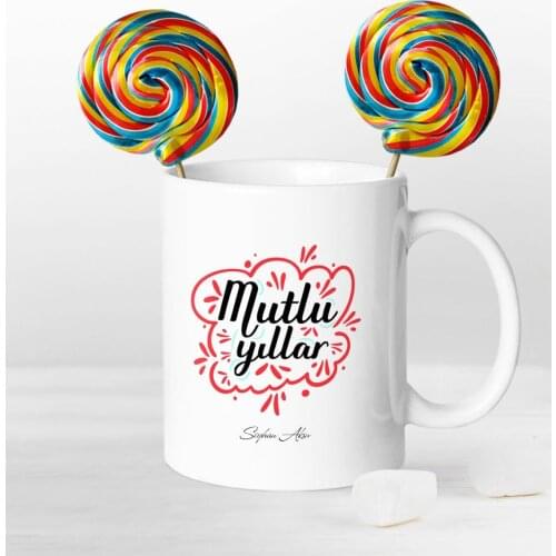 Personalized Christmas Happy Birthday Mug and Nostalgic Leisured Candy Seti-3