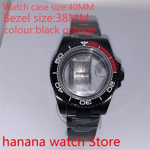 Suitable for NH35 36 Mingzhu2813 Miyata self-winding 40mm transparent black box series, with rotating ceramic rad black bezel