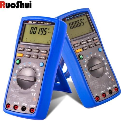 Victor 98A+ Handheld Smart Digital Multimeter LCD Backlight Portable AC/DC Ammeter Voltmeter Ohm Voltage Tester Meter Multimetro