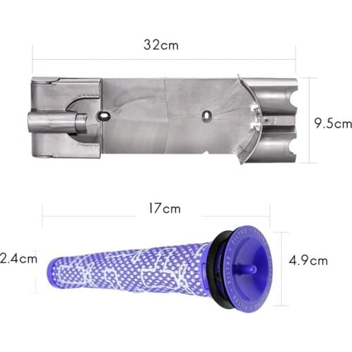 Vacuum Cleaner Docking Station,1 Wall Mount Bracket with 4 Pre Filters for Dyson V7 V8 Handheld Cord-Free Vacuum Cleaner