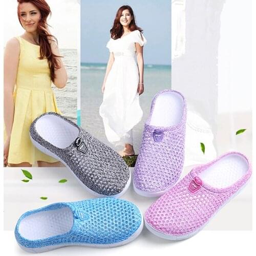 2021 Fashion Breathable Shoes Clogs Women Sandals Ladies Beach Hollow Out Casual Outdoor Waterproof Slippers Flats Shoes