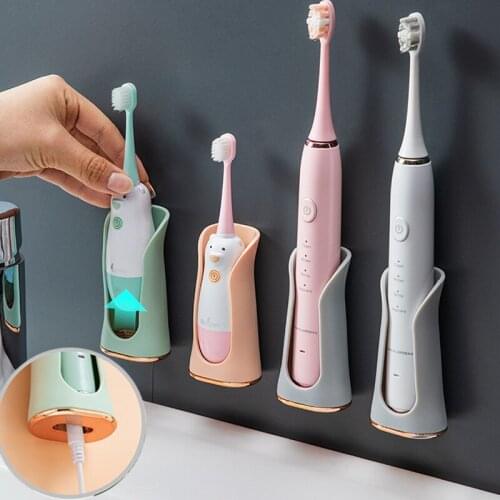 Silicone Electric Toothbrush Holder Wall-Mounted Traceless Toothbrush Rack Storage Stand Organizer Bathroom Accessories