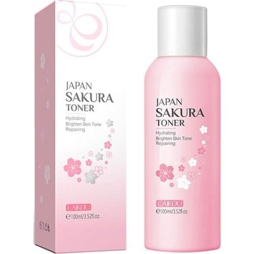 Sakura Face Toner Whitening Hydrating Moisturizing Bright Oil Control Shrink Pores Lifting Firming Anti AgingWrinkle Skin Care