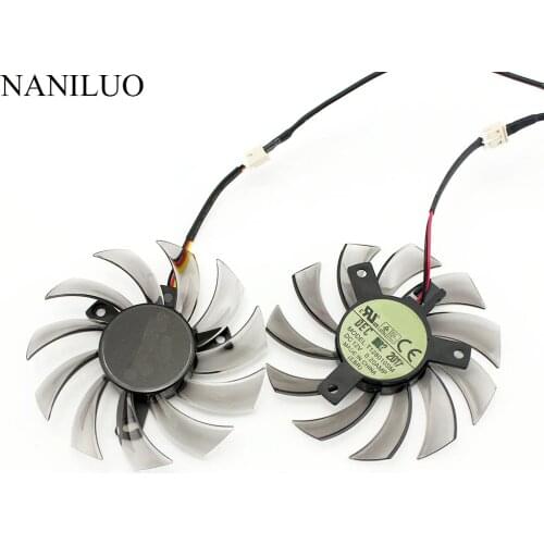 NANILUO T128010SM For GIGABYTE GTX 460 465 560 Ti 580 650 750Ti graphics card fan 75MM 12V 0.20A GT440 GT610 GT730 HD 6850 fan