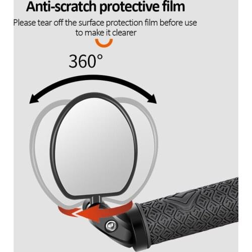 Bicycle Rear View Mirror 360 Rotate Adjustable Back Sight Reflector 18-22MM MTB Bike Handlebar Mirrors Bicycle Accessories